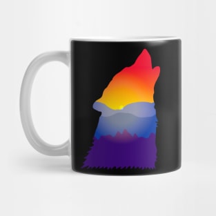 Sunset Wolf Mug